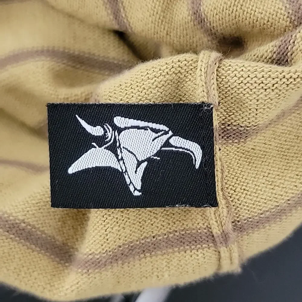 Animal Bikes Men's Yellow‎ Stripped Knit Sweater Small